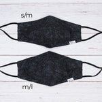 Ocean with Solid Black Reversible Mask