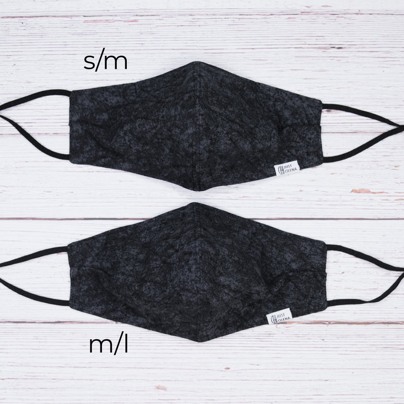 Ocean with Solid Black Reversible Mask