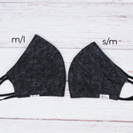 Ocean with Solid Black Reversible Mask