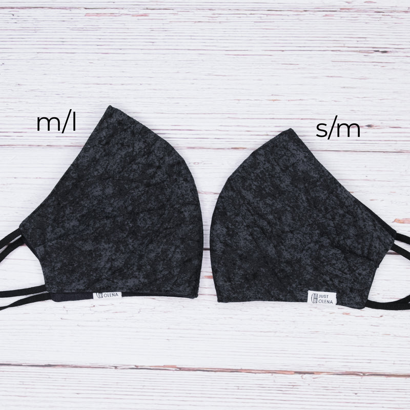 Ocean with Solid Black Reversible Mask
