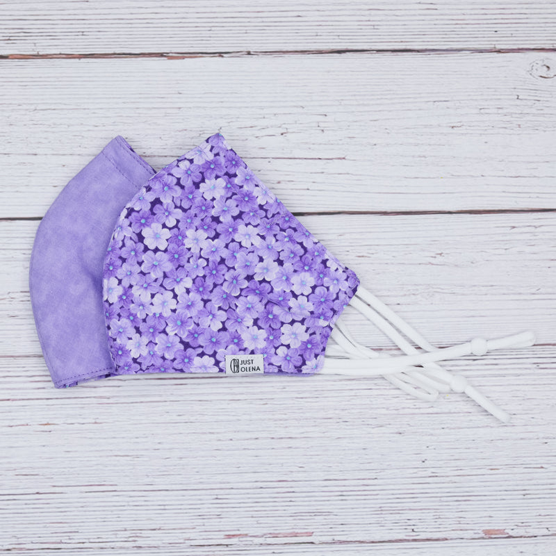 Zia with Purple Tie-Dye Reversible Mask