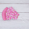 Dahlia with Polka Dotted Pink Reversible Mask