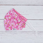 Dahlia with Polka Dotted Pink Reversible Mask