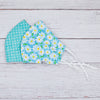 Vera with Polka Dotted Turquoise Reversible Mask
