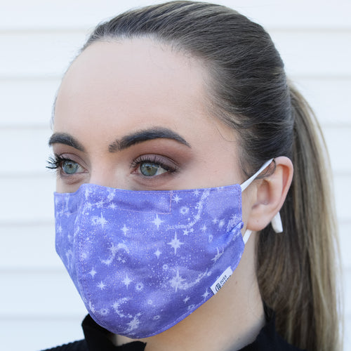 Leia with Purple Stars Reversible Mask