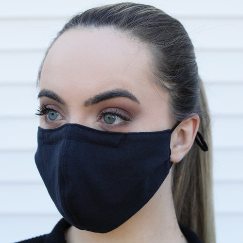 Astrid with Solid Black Reversible Mask