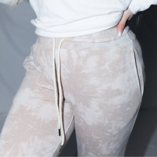 Karina Taupe Tie-Dye Joggers