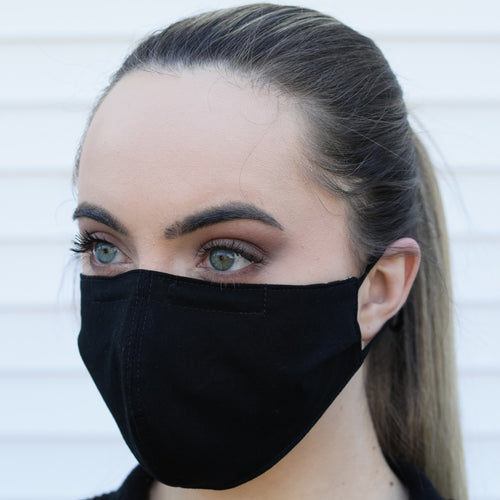 Cassidy with Solid Black Reversible Mask