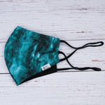 Ocean with Solid Black Reversible Mask